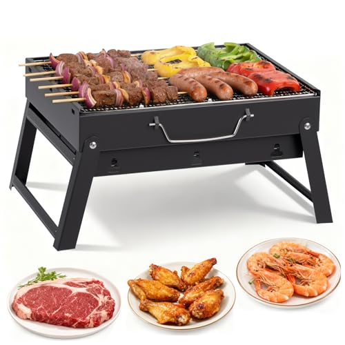 Outopee Portable Charcoal BBQ Grill with Foldable Legs