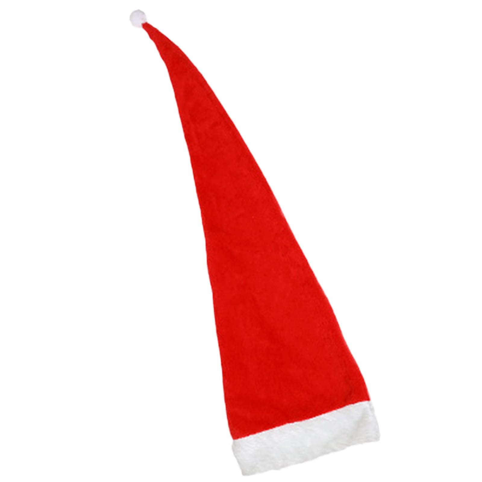 Yhplxyuus Christmas Santa Hat Soft Nonwoven Long Tail Santa Cap Festival Family Costume Noel Hat Christmas Holiday Home Decoration for Adults Decoration