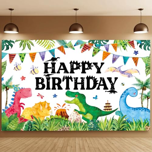 Fondo Decorativo Dinosaurios para Fiesta 7x5ft miniatura 1