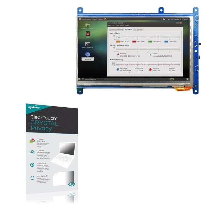 BoxWave Screen Protector Compatible with Odroid 7U7A Plus HDMI Display (7 in) - ClearTouch Crystal Privacy (2-Pack), Privacy Screen Protector Flexible Film Clear