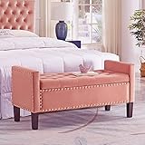 24KF Velvet Modern Upholstered Tufted Button Storage Bench with Arms for Bedroom,Entryway Living...