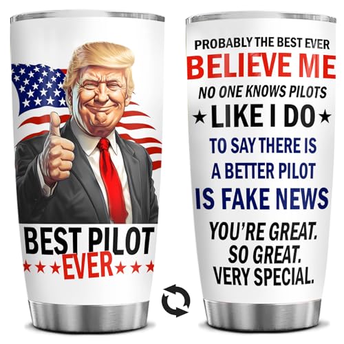 20 oz Tumbler Aviation Gifts | Pilot Accessories for Men, Husband, Boyfriend, Son -...
