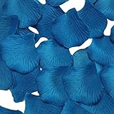 Nine to Nine Pack of 1000 Rose Petals, Artificial Flowers for Decoration Wedding Party(Turquoise)