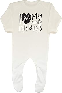 Shopagift Baby,Clothing,Baby Boys 0-24m,Sleepwear & Robes,Sleepsuits Shopagift Baby I Love My Aunty Lots and Lots Sleepsuit Romper
