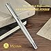 MCNTEIK Silver Rollerball Pen, Stunning Luxury Pen with Mesh Texture Design, Bright Silver Chrome Finish, Schmidt refill, Nice Gift Set for Men & Women, Executive, Office, Graduation, Fancy Pens