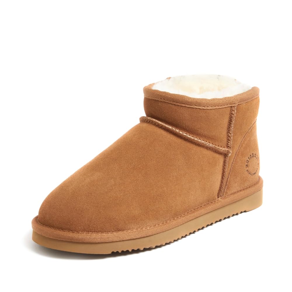 Fireside by Dearfoams womens Riverland Genuine Shearling Fur Lined Mini Ankle Boot With Platform Slipper