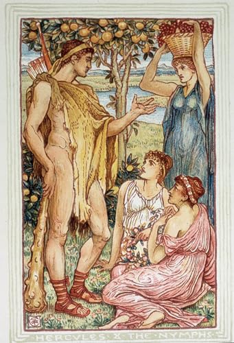 Hercule et les nymphes tableau toile Walter Crane 60x90cm peinture art murale