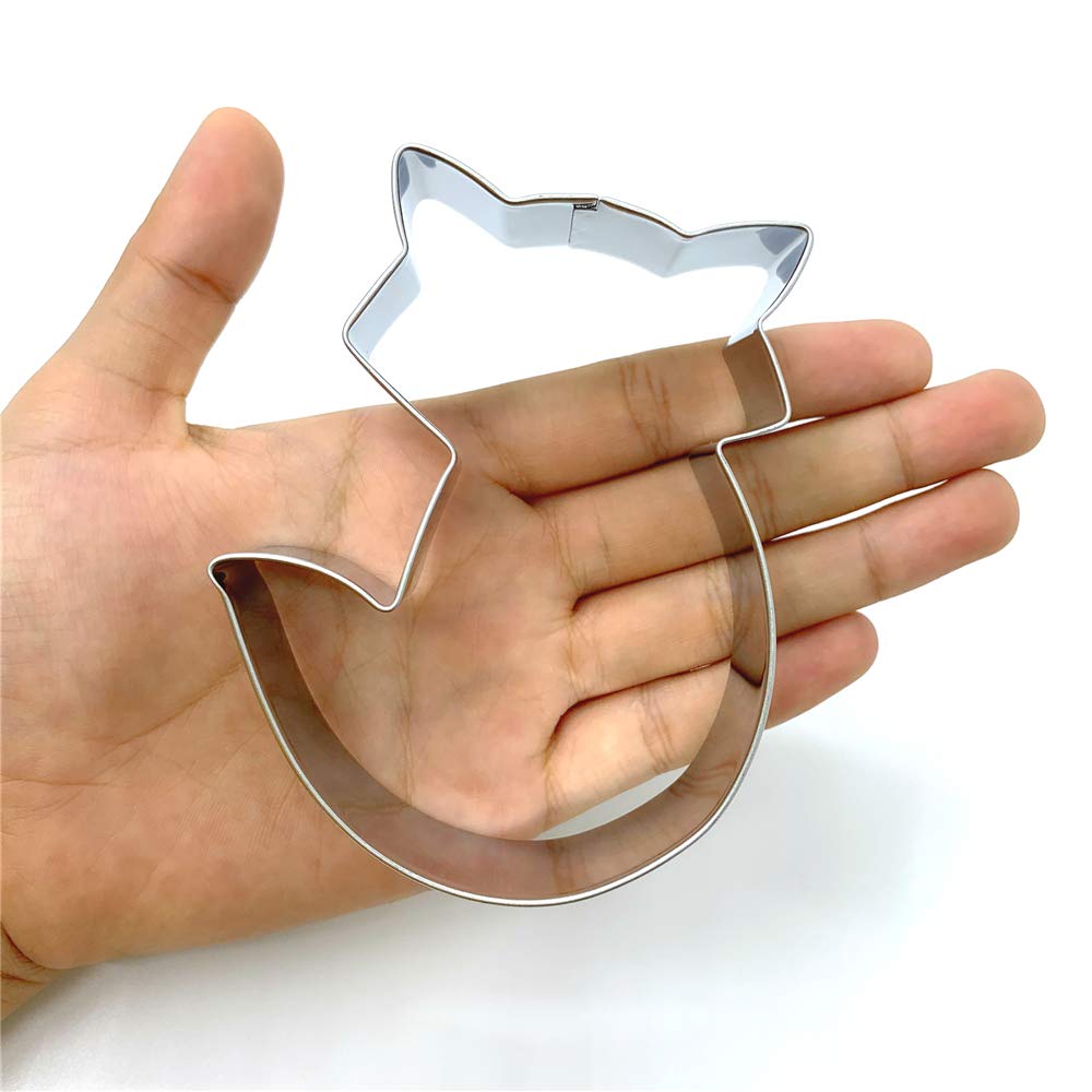 LIAO, formine per biscotti a forma di volpe, 2,8 x 3,8 cm, in acciaio inox