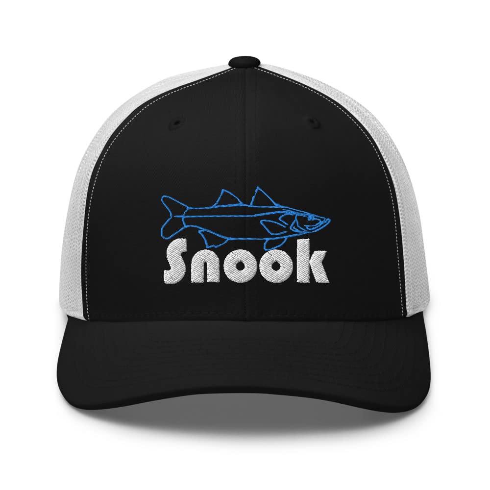 Snook Fishing Trucker Cap haftowana słonowodna ryba gatunki mieszkania Fisher Florida Keys czapka z daszkiem
