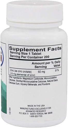 Miniatura 2 de Nutrient Carriers Zinc 60 mg 200 Comprimidos