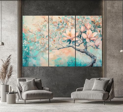 Peinture de fleurs roses sur toile pour illuminer une petite pièce sombre