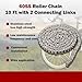 findmall #60SS Roller Chain Stainless Steel 10 Ft with 2 Connecting Links - #60 Industrial Chain 159 Links