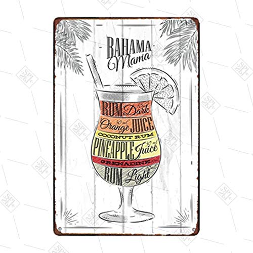 IMIMOEXQ Cerveza cóctel Puede Letrero Placa de Metal Bar Tienda Restaurante Bar decoración del hogar 20x30TP YYY1372 Cover