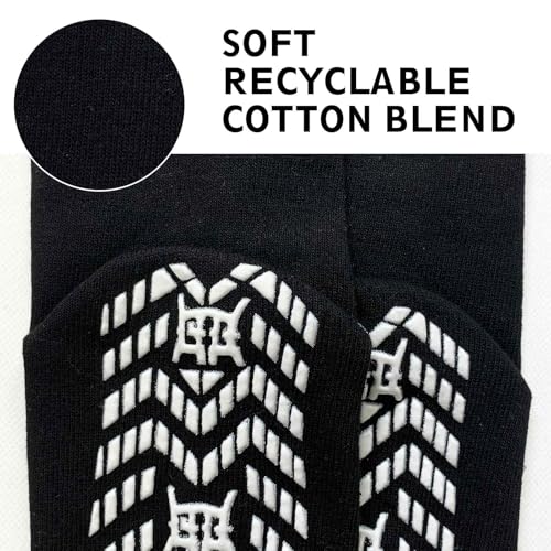 Image of ZAKASA Non Slip Grip Socks - Non Skid Crew Grippy Socks for Men Women Anti Slip Grippers for Elderly Hospital Yoga Pilates