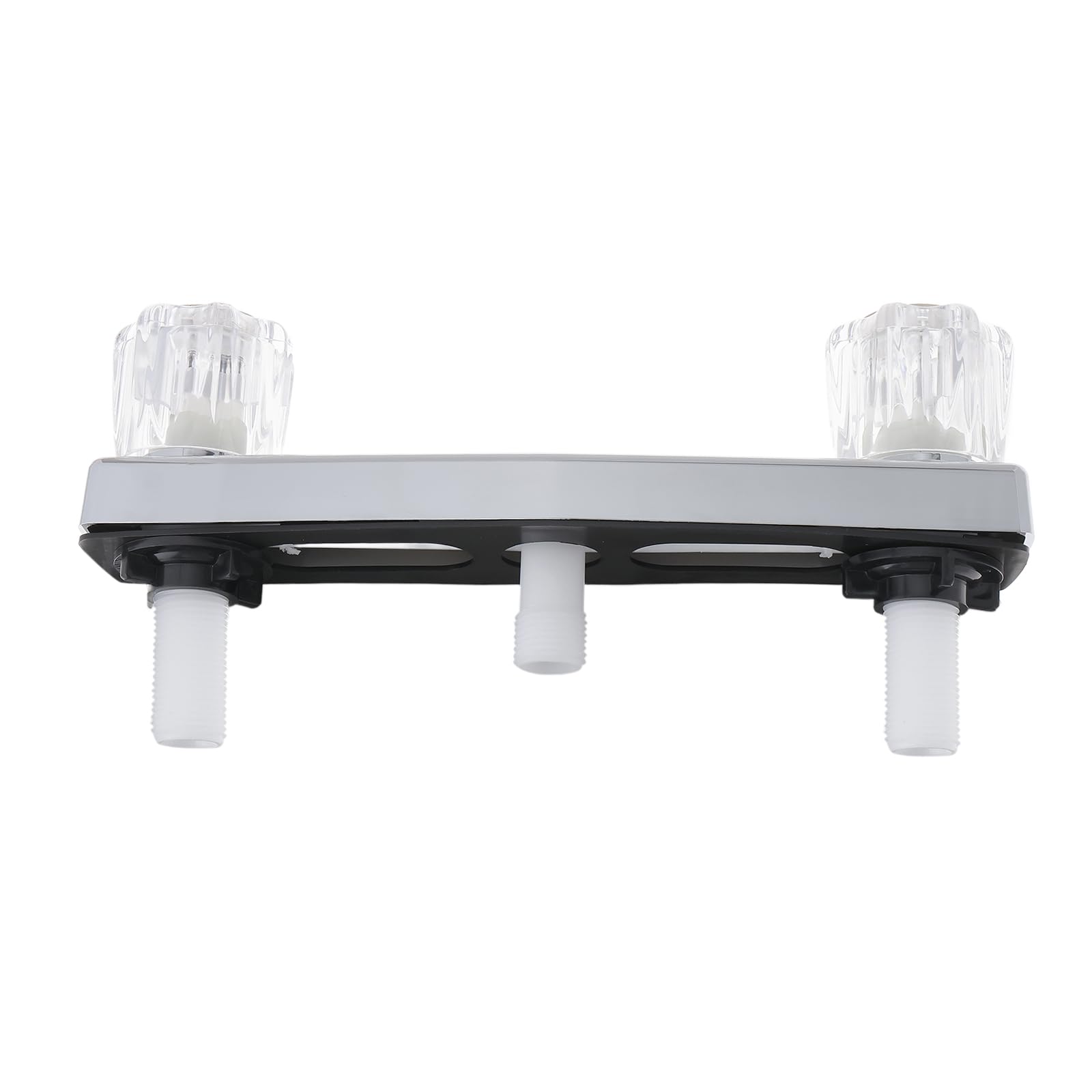 Be In Your Mind 1Pc Mobile Home RV Shower Faucet with 1/4 Turn Cartridges 8 Inch On Center Valves Suitable for 1/2 Inch Male Pipe Thread Connections