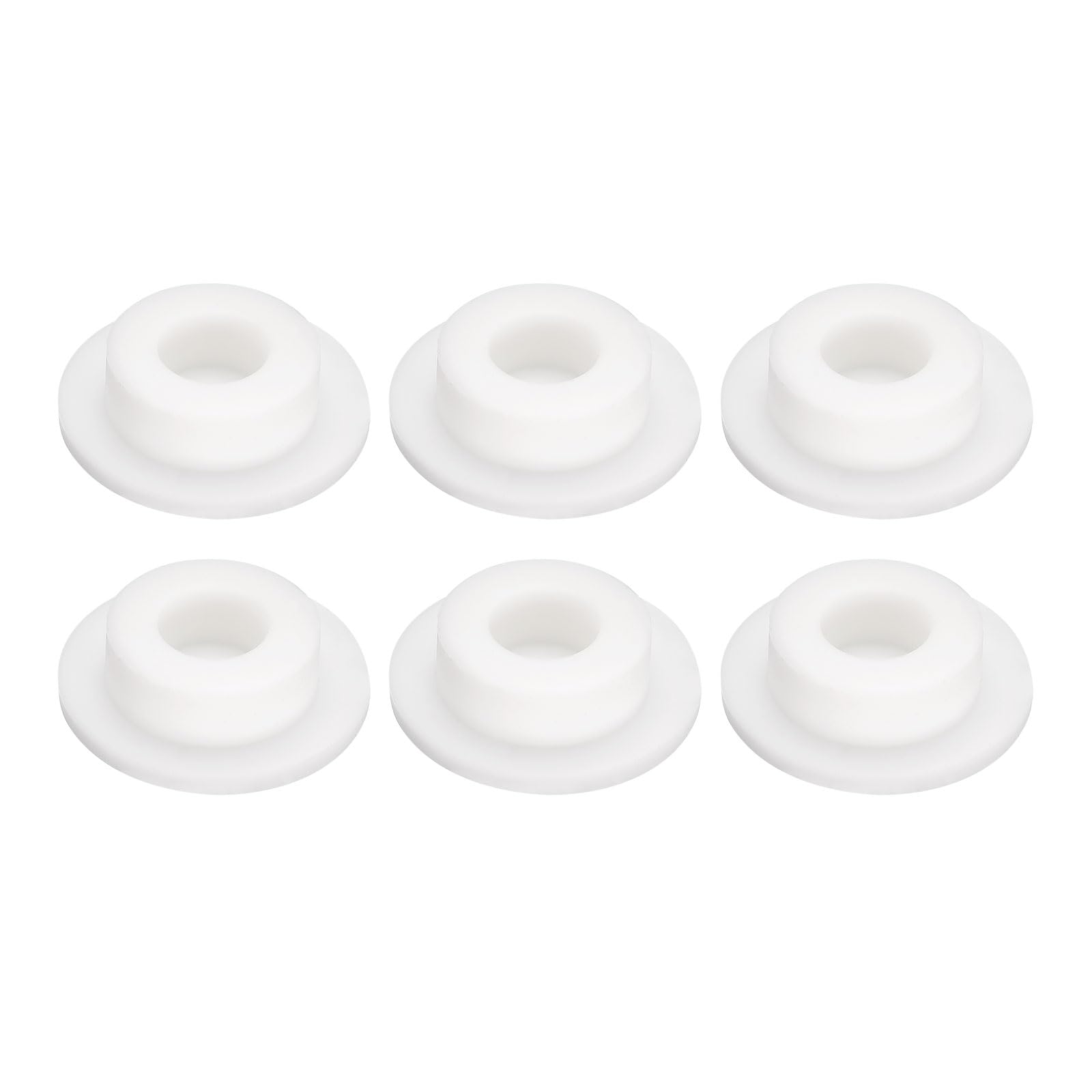 uxcell 6 Pieces White Plug Holes, T17.2 Waterproof Rubber Button Plug for 17.2mm / 0.68" Hole
