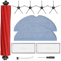 11 Stück Zubehör für Roborock S7/S7 Plus/S7 MaxV/S7 MaxV Ultra/S7 Pro Ultra Saugroboter, 1 Hauptbürste, 2 Wischpads, 2 HEPA-Filter, 4 Seitenbürsten, 1 Reinigungsbürste, 1 Schraubendreher