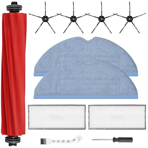11 Stück Zubehör für Roborock S7/S7 Plus/S7 MaxV/S7 MaxV Ultra/S7 Pro Ultra Saugroboter 1 Hauptbürste 2 Wischpads 2 HEPA-Filter 4 Seitenbürsten 1 Reinigungsbürste 1 Schraubendreher