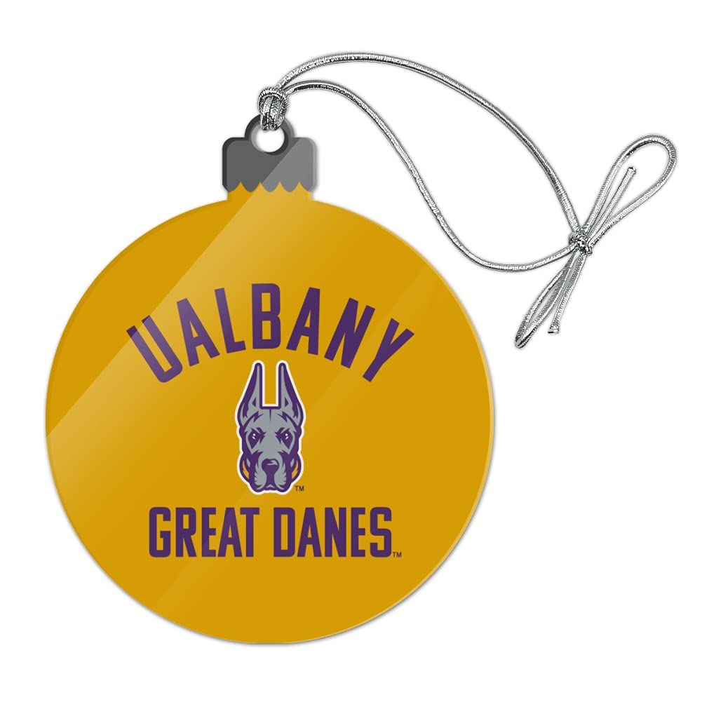 GRAPHICS & MORE University at Albany Great Danes Acrylic Christmas Tree Holiday Ornament