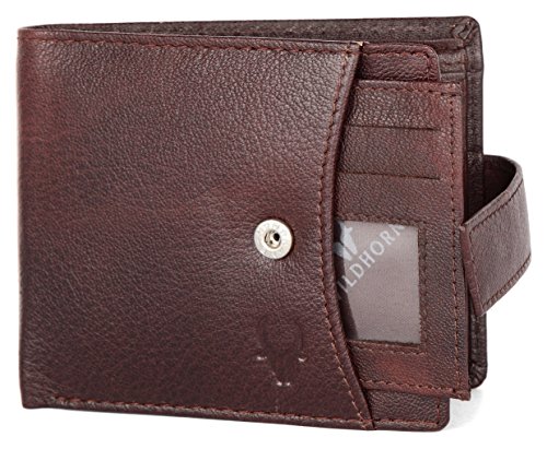 Image of WildHorn Maroon & Brown Leather Men's Wallet (699710)