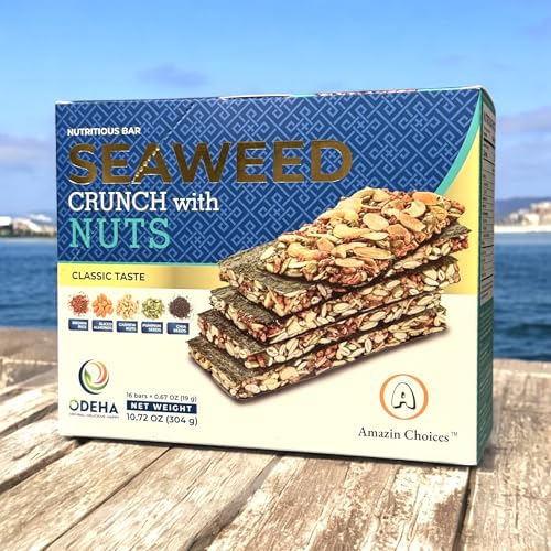 Image of Combo - Cereal Sweets Nuts and Seaweed Crunch with Nuts - Keo Ngu Coc va Rong Bien Don Ket Hop Cac Loai Dau - 13 Oz per Box and 10 Oz with 2 Iterms