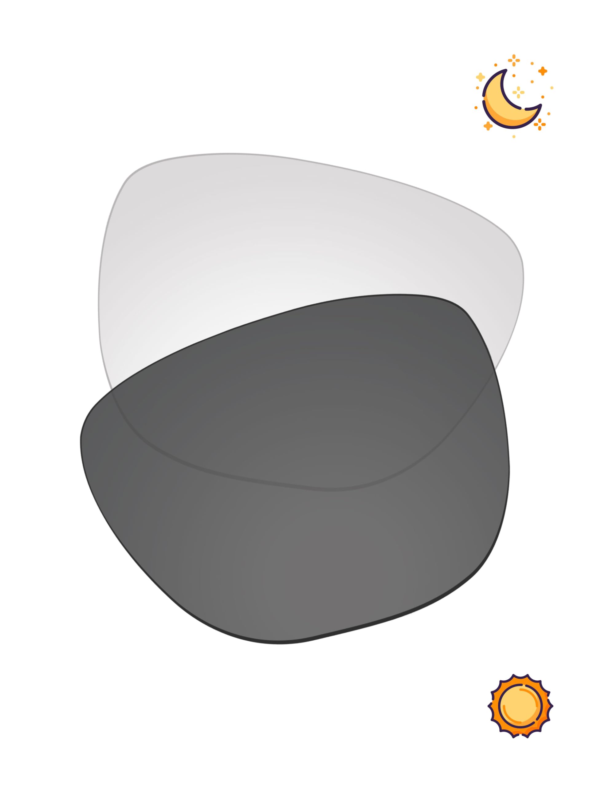 EZReplace Lenti di ricambio per occhiali da sole Ray-Ban Meta Wayfarer RW4008 da 53 mm (non polarizzate) – Adatto a Ray-Ban Meta Wayfarer RW4008 53 mm Frame (fotocromatiche)