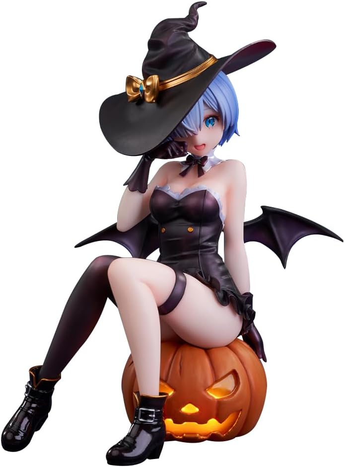 Rem Figure Halloween Styling Anime Girl Figure Statue PVC Model Rem and Ram Figurines Desktop Decoration Collectibles