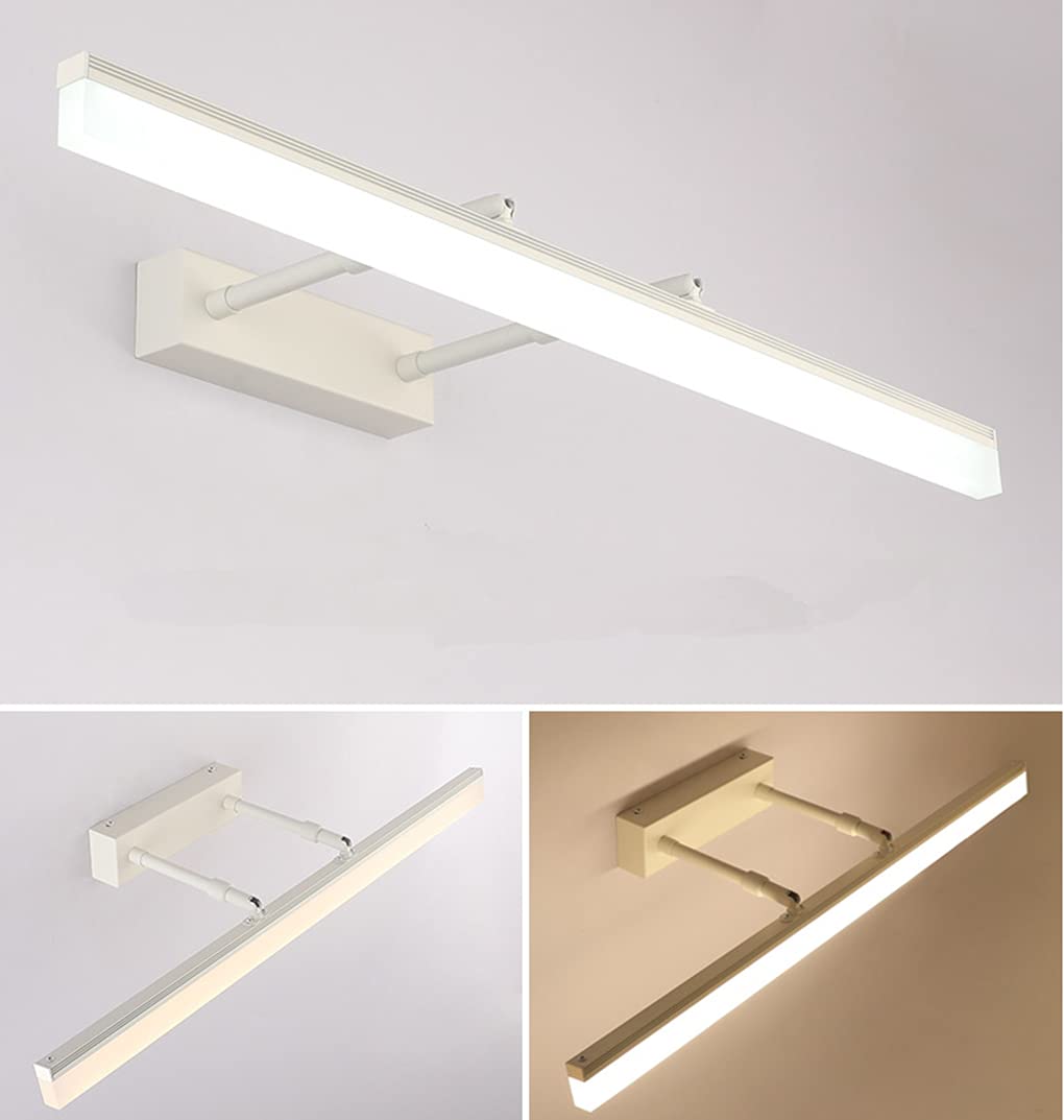 D'oro, 60cm, LED Luce dello Specchio Bagno Impermeabile, Angoli Regolabili, per Trucco e Armadio, Lampada da Parete