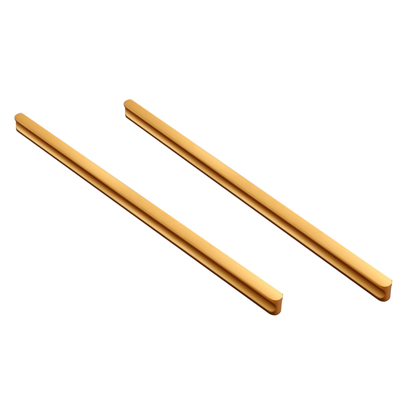 Tiradores de Aleación de Aluminio para Cajones de Baño Tiradores de Gabinete Color Oro Champán Manijas para Puertas de Armarios 2 Piezas para Dormitorios Baños (Length 1200mm)
