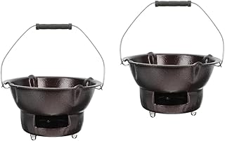 NOLITOY 2 Conjuntos De Fogão A Carvão Grelha Para Churrasco Ao Ar Livre Churrasqueira Para Fogueira Grelha Para Fogueira Ao Ar Livre Churrasqueira De Ferro Fundido Grelha Hibachi