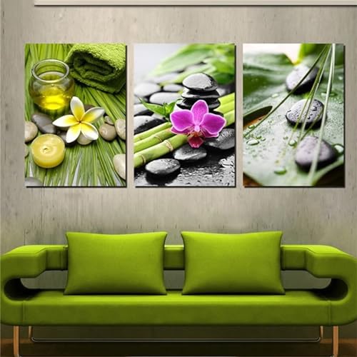 Diamond painting adulte 3 pièces kit complet point de croix diamant orchidée
