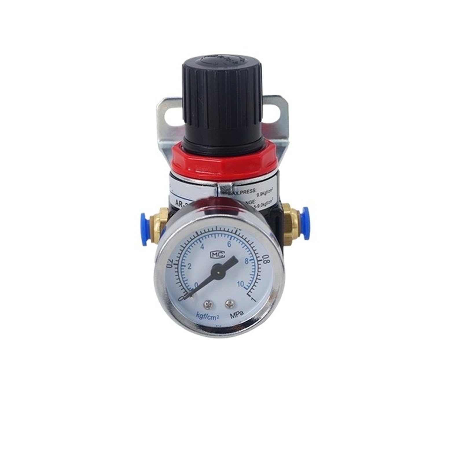 HYUJNAFZR AR2000 G1/4 Mini Air Pressure Regulator Adjustable Pneumatic Pressure Reducing Valve with Pressure Gauge Suitable for Compressor AR1500 BR4000 10bar