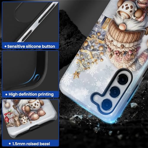TAMEFOX Case for Samsung Galaxy S24 FE,Anti Drop Scratch Protective Phone Cover Case for Women Girl-Christmas Decorations-Santa Claus - image 3