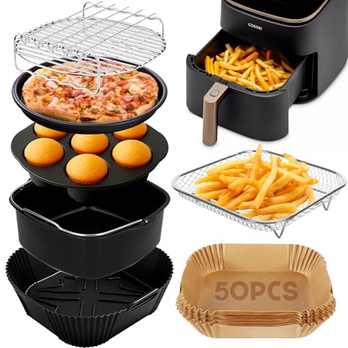 Heißluftfritteuse Zubehör für COSORI Turboblaze 5 5L 6L 6 4L Airfryer Zubehör für Philips Airfryer 2000 Series 6.2L und Andere Heißluftfritteuse 4 5L-8L Air Fryer Silikon Einsatz