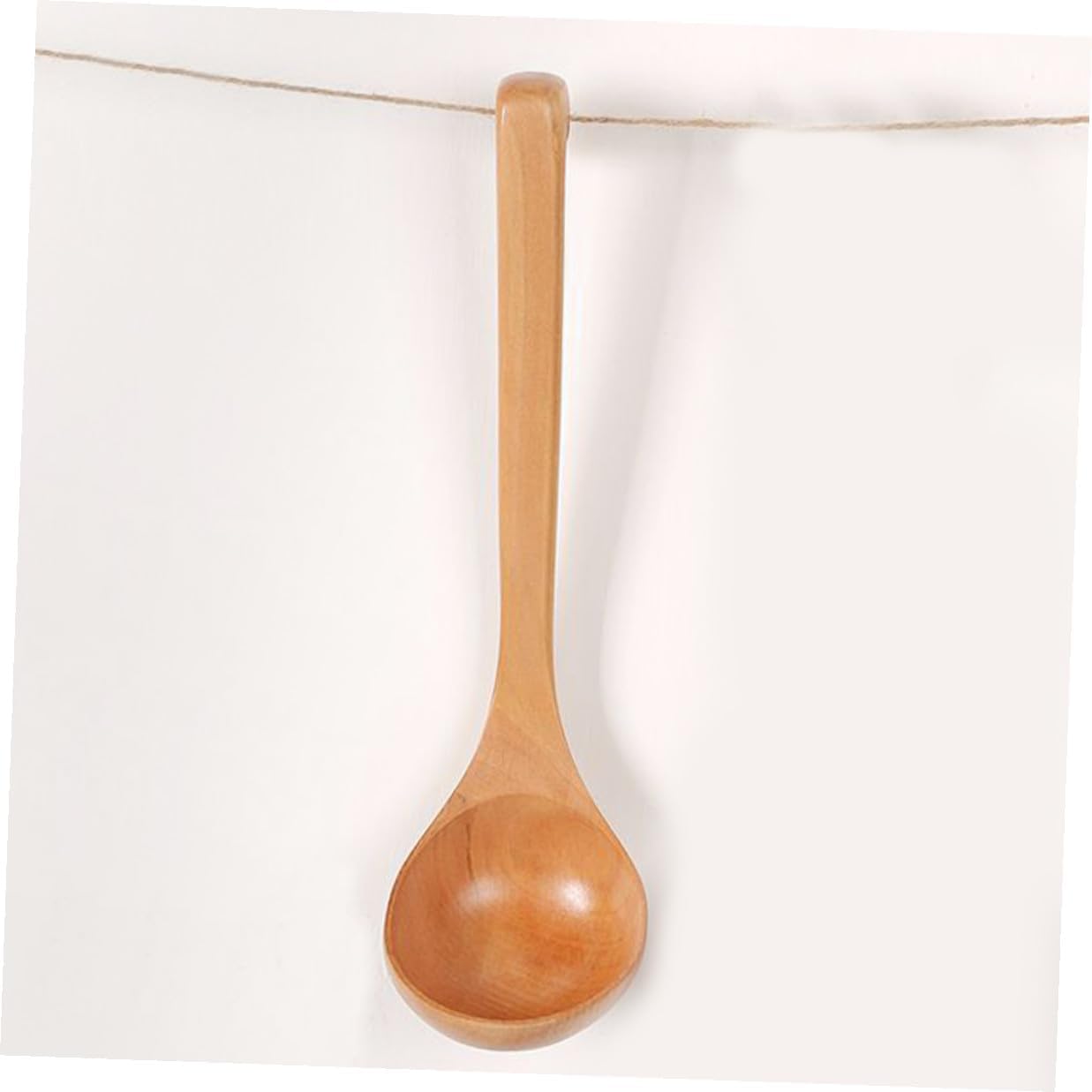 Wood Soup Ladle for Serving with Long Handle and Large Bowl