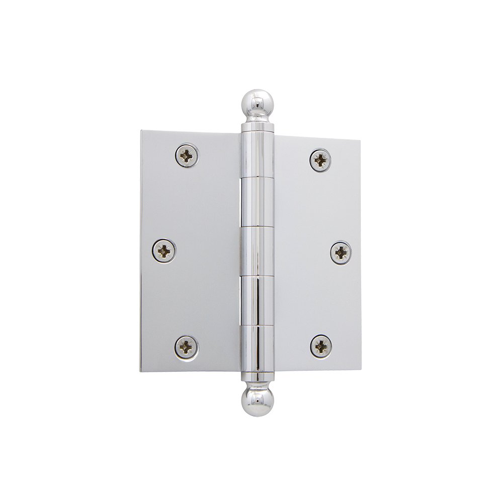 Nostalgic Warehouse Ball-Tip Residential Door Hinge with Square Corners