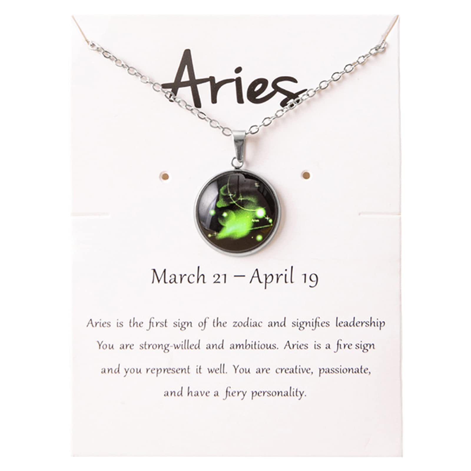 Frodete Zodiac Necklace for Women 12 Constellation Pendant Necklaces Silver Zodiac Sign Necklace for Men