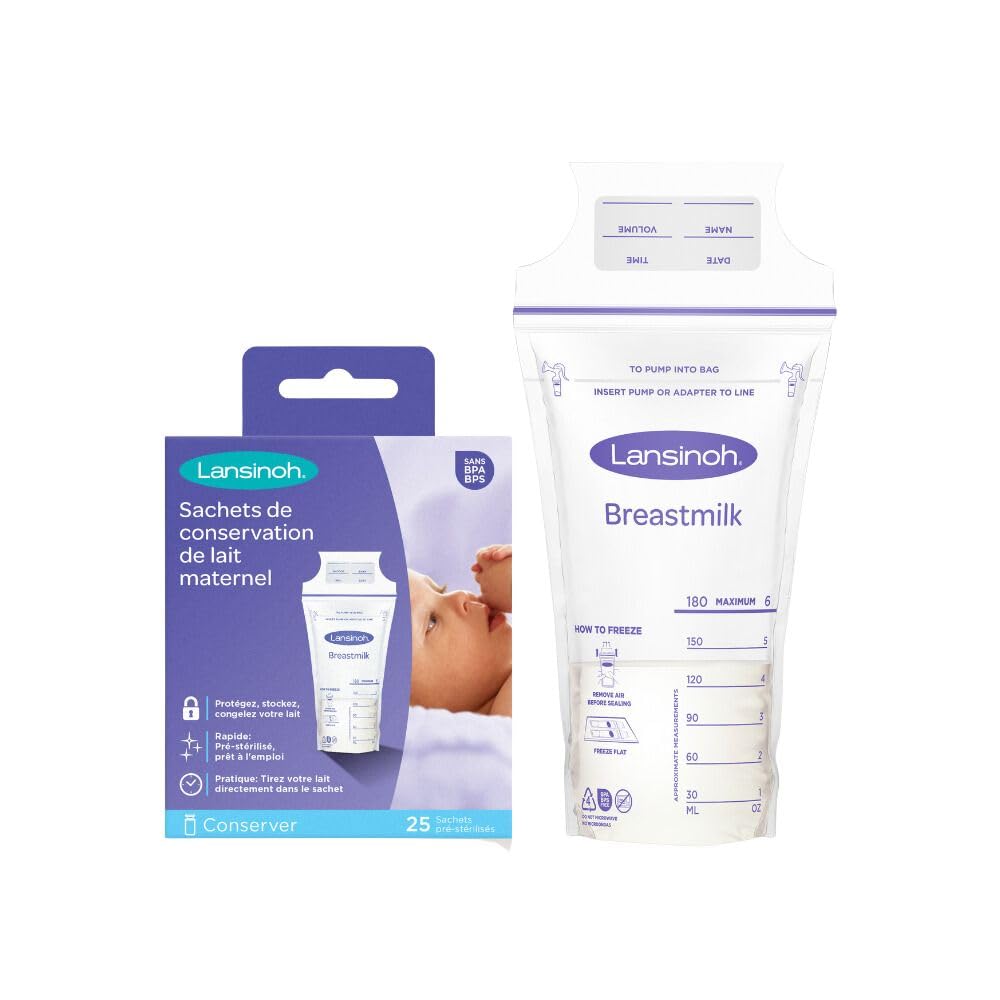 Lansinoh Breastmilk Storage Bags 180ml, Pack of 25