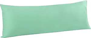 FLXXIE Body Pillow Cover - Super Soft Microfiber 20x54 Body Pillow Case - Envelope Closure, Wrinkle, Stain Resistant Sea Green Body Pillow Cover, 20x54, Sea Green