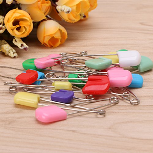 20Pcs Baby Infant Child Cloth Nappy Diaper Pins Safety Locking Holder Colorful Safety Pins Heavy Duty Assorted