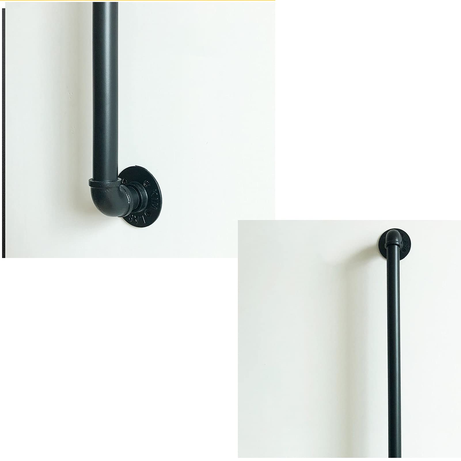 Manilla de Madera para Puertas de Garaje, cobertizo, Granero, repuestos para manijas de Puertas, manijas internas/externas, pomos Negros (tamaño: 600 mm)