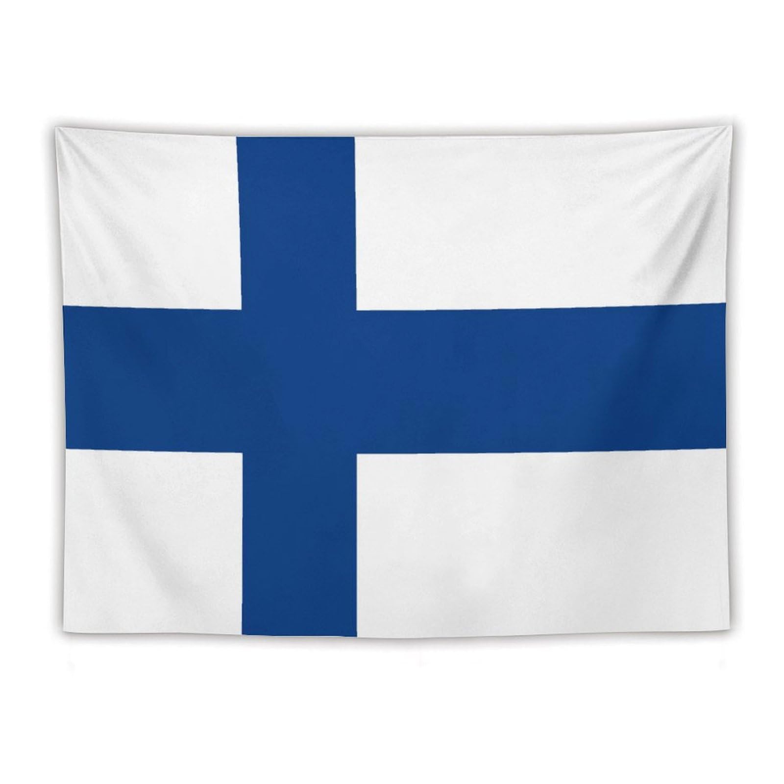 XingFox TecEr Finland Flag Decor Tapestry, National Flag Wall Hanging Tapestries, Wall Posters For Bedroom Living Room Dorm Party Wall Decor, 60"x80"