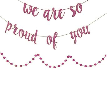 Amazon Com Graduation Decorations Graduation Party Supplies We Are So Proud Of You Banner With Rose Gold Glittery Circle Dots Garland Congratulations Banner Congrats Banner Toys Games Amazon Com Graduation Decorations Graduation Party Supplies We Are So Proud Of You Banner With Rose Gold Glittery Circle Dots Garland Congratulations Banner Congrats Banner Toys Games