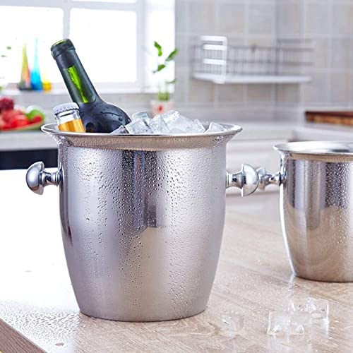 Whiskey Ice Bucket Insulated Ice Bucket Stainless Steel Double Walled Ice Bucket And Barware Serveware For Parties Events Gatherings Ice Bucket (Size : 5L) #TOP2