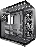 FOIFKIN F300 PC Case ATX with 4 Non-RGB Fans, High Airflow Mid-Tower Computer Case, Gaming PC Case Big Tower, ATX Case Black, with Type-C, 360mm Radiator Computer Case (Black, F300)