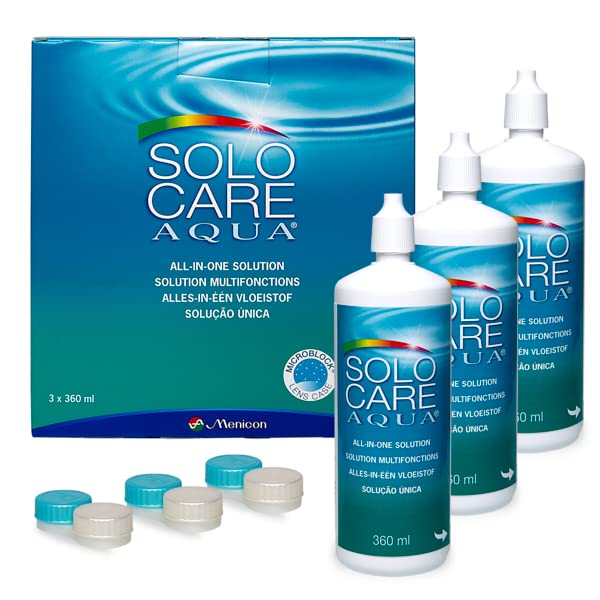 Solocare Aqua for Soft Lenses 3 x 360 ml
