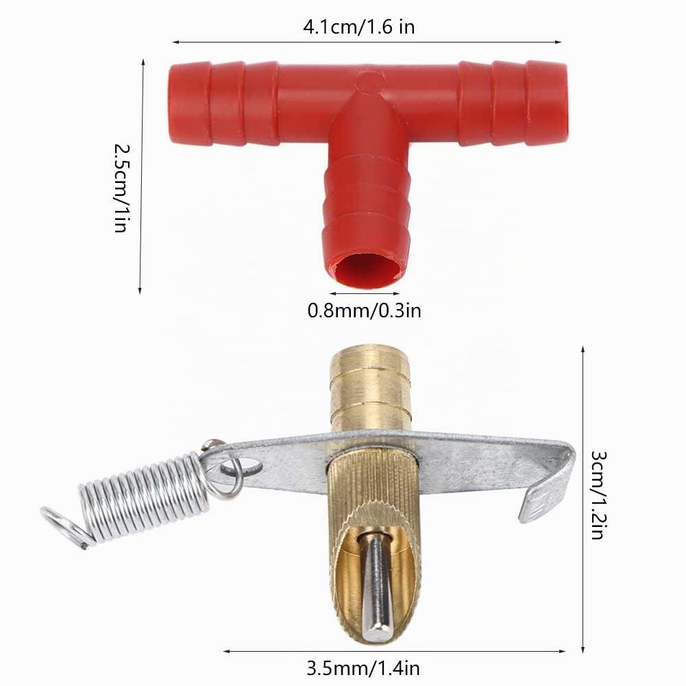 Bebedero de Pezón de Conejo, Pezón para Beber de Conejo Alimentador Alimentador Automático de Agua Accesorios de Herramientas de Agua Potable para Conejillo (Rojo, 40Pcs)
