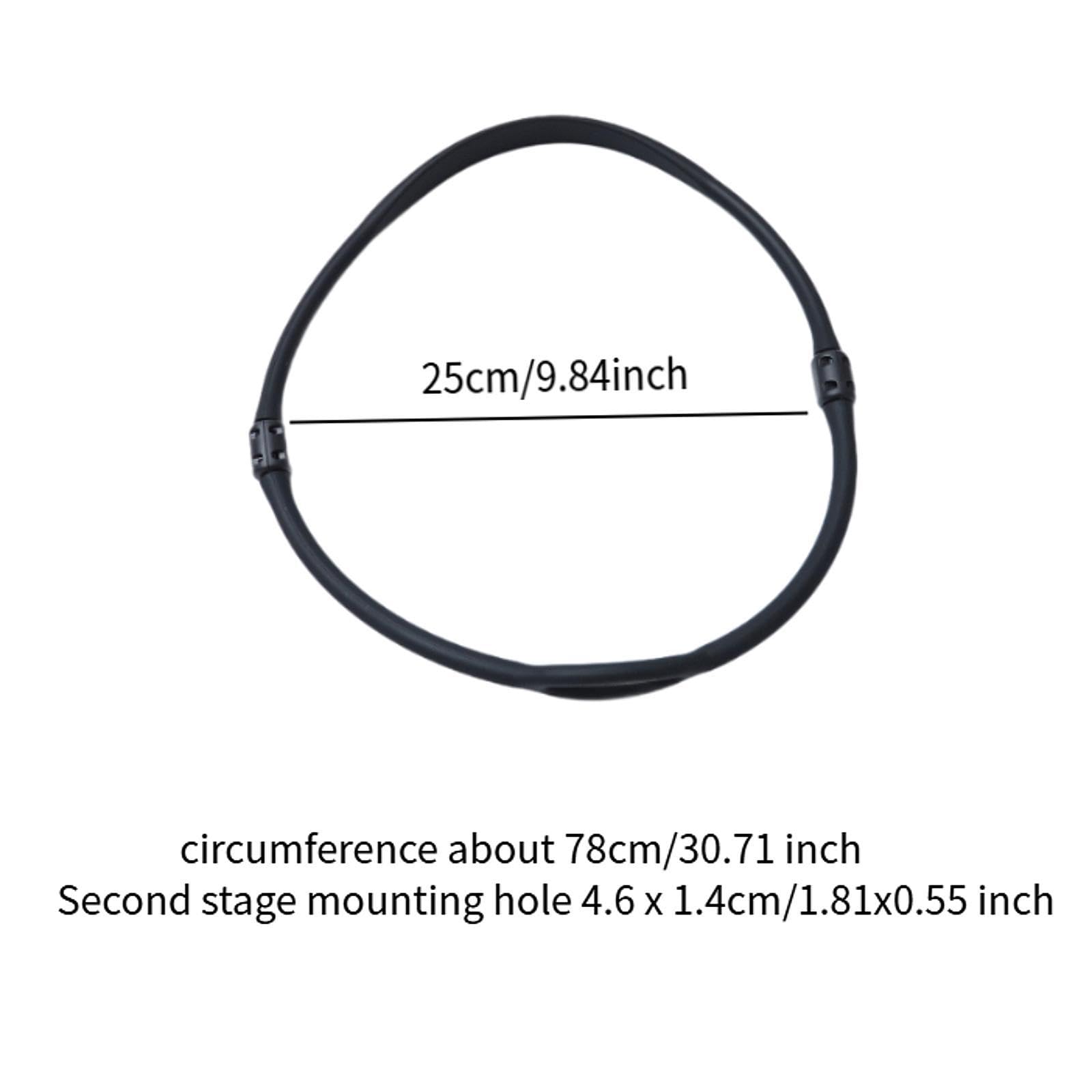 Menolana Scuba Diving Regulator Necklace, Diving Silicone Regulator Necklace Holder, 22inch Regulator Holder, Diving Supplies, Black, 25cm