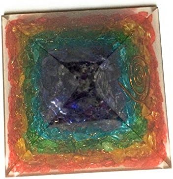 Purpledip Seven Chakra Pyramid Healing Stone: Energy Field Of Amethyst, Lapis Lazuli, Green Aventurine, Camel Color Agate - Image 3
