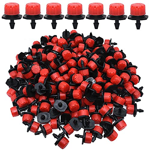 VINFUTUR 150pcs Goteros Riego Ajustables Accesorios Goteo Cabezas de 8 Agujeros Aspersores para Goteo Sistema Irrigación Jardín Huerto Patio Césped